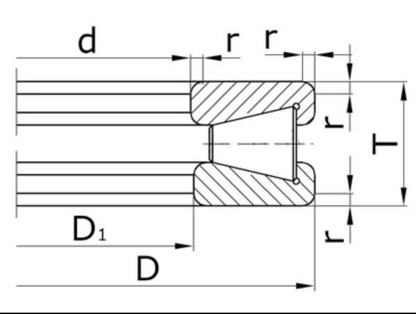drawing for oil mud pump Tapered Roller Thrust Bearing 9019456Q drawing for oil mud pump Tapered Roller Thrust Bearing 9019456Q